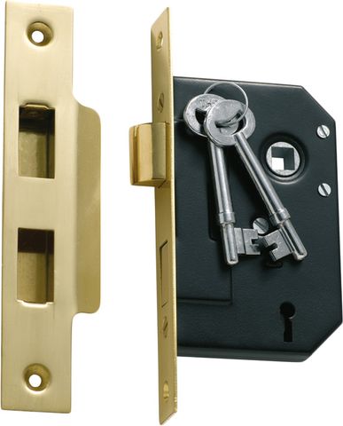 TRADCO 3 LEVER MORTICE LOCK 44MM BACKSET