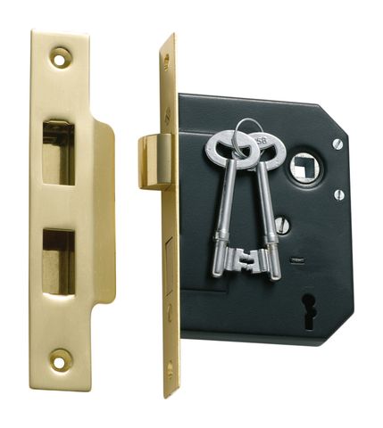 TRADCO 3 LEVER MORTICE LOCK 57MM BACKSET