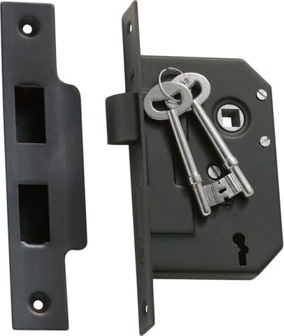 Tradco TRA1140 Mortice Lock 3 Lever Antique Copper Backset 44mm