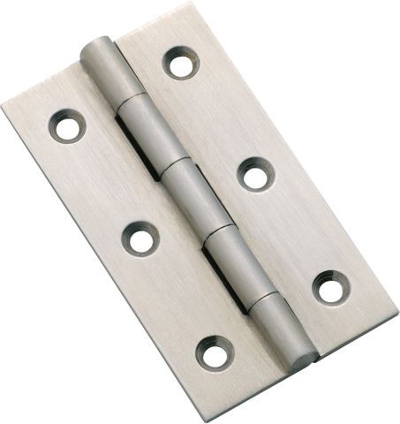 TRADCO CABINET HINGE FIXED PIN SATIN CHROME H63XW35MM