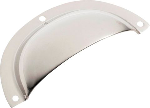 TRADCO DRAWER PULL SHEET BRASS CLASSIC POLISHED NICKEL