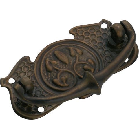 Tradco TRA3292 Cabinet Pull Handle Sheet Brass Nouveau Ab