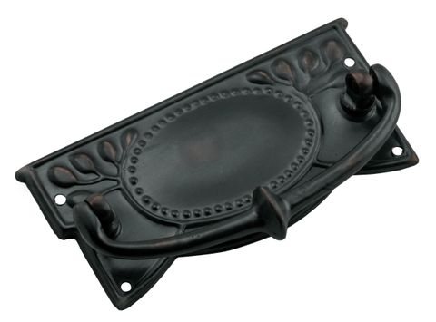 TRADCO CABINET PULL HANDLE SHEET BRASS EDWARDIAN AC