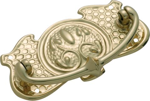 TRADCO CABINET PULL HANDLE SHEET BRASS NOUVEAU PB