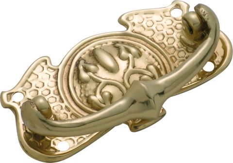 TRADCO CABINET PULL HANDLE SHEET BRASS NOUVEAU PB
