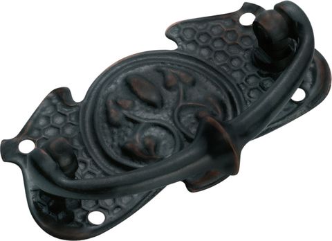 TRADCO CABINET PULL HANDLE SHEET BRASS NOUVEAU AC