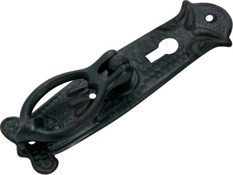 TRADCO CABINET PULL HANDLE SHEET BRASS NOUVEAU KEYHOLE AC