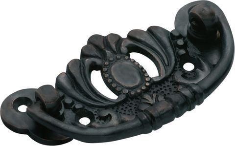 TRADCO CABINET PULL HANDLE VICTORIAN SMALL ANTIQUE COPPER