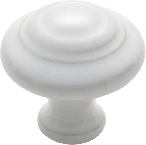 TRADCO CUPBOARD KNOB WHITE PORCELAIN DOMED D38XP37MM