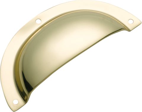 TRADCO DRAWER PULL SHEET BRASS CLASSIC POLISHED BRASS