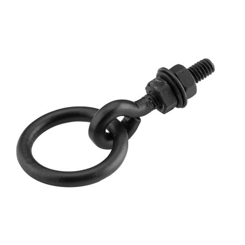 Tradco TRA3645 Cabinet Pull Handle Iron Bolt Ring Pull Matt Black