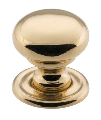 Tradco TRA3650 Cupboard Knob Classic Polished Brass D19xp20mm
