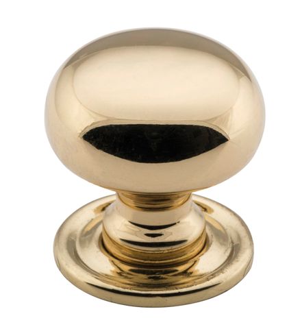 TRADCO CUPBOARD KNOB CLASSIC POLISHED BRASS D25XP28MM