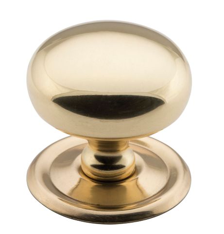 Tradco TRA3653 Cupboard Knob Classic Polished Brass D38xp36mm