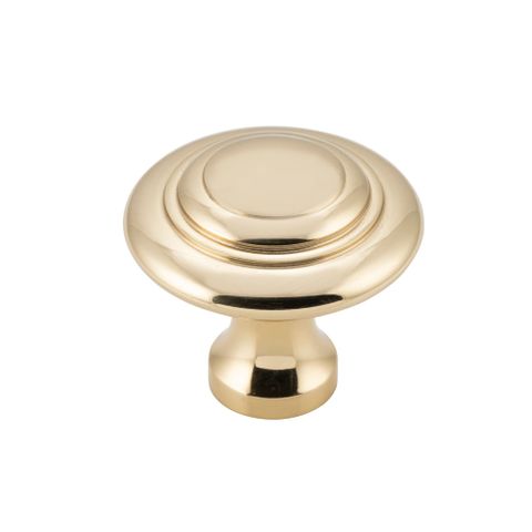 Tradco TRA3663 Cupboard Knob Domed Polished Brass D38xp35mm