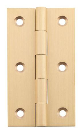 Tradco TRA3664 Hinge Fixed Pin Satin Brass / Brushed Brass