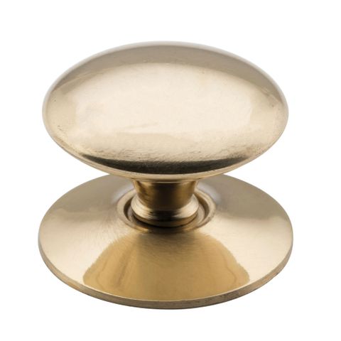 Tradco TRA3667 Cupboard Knob Sheet Brass Victorian Polished Brass