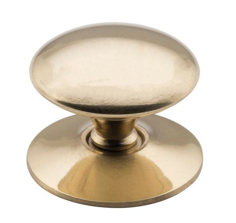 TRADCO CUPBOARD KNOB SHEET BRASS VICTORIAN POLISHED BRASS