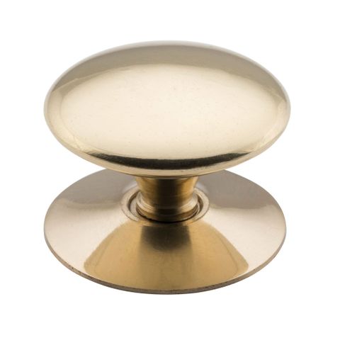 Tradco TRA3668 Cupboard Knob Sheet Brass Victorian Polished Brass