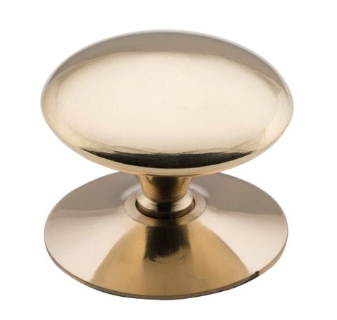 TRADCO CUPBOARD KNOB SHEET BRASS VICTORIAN POLISHED BRASS
