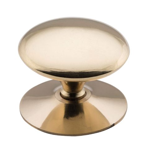 Tradco TRA3669 Cupboard Knob Sheet Brass Victorian Polished Brass