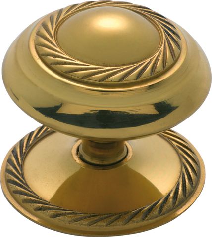 TRADCO CUPBOARD KNOB SHEET BRASS GEORGIAN POLISHED BRASS