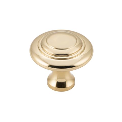 TRADCO CUPBOARD KNOB DOMED POLISHED BRASS D32XP29MM