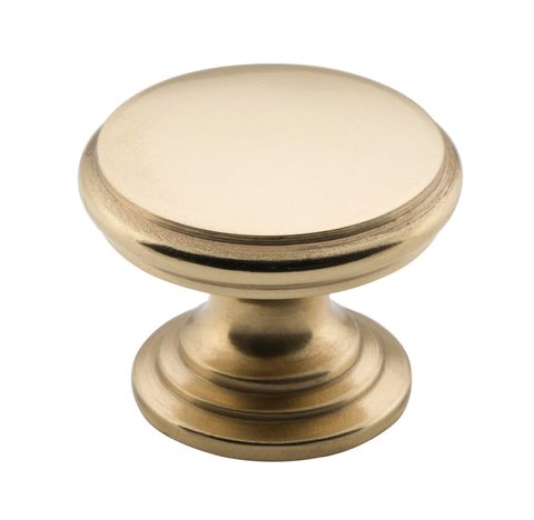 TRADCO CUPBOARD KNOB FLAT POLISHED BRASS D32XP23MM