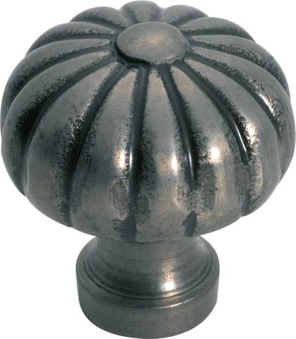 TRADCO CUPBOARD KNOB IRON FLUTED POLISHED METAL D32XP36MM