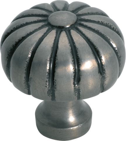 TRADCO CUPBOARD KNOB IRON FLUTED POLISHED METAL D38XP42MM