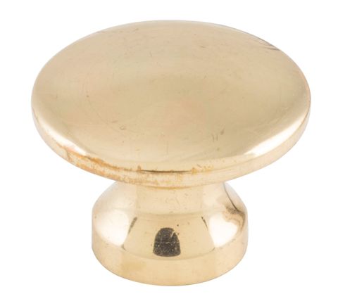 TRADCO CUPBOARD KNOB CURVED POLISHED BRASS D16XP12MM