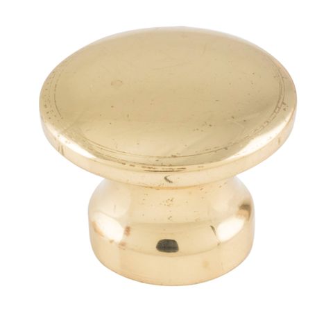 TRADCO CUPBOARD KNOB CURVED POLISHED BRASS D19XP14MM