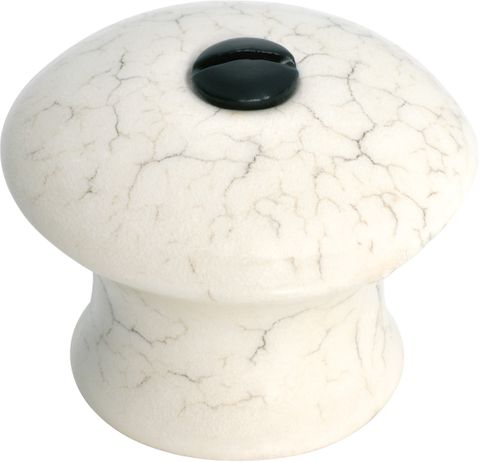 TRADCO CUPBOARD KNOB CRAZED IVORY PORCELAIN D38XP35MM