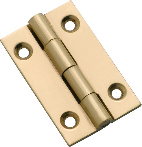 TRADCO CABINET HINGE FIXED PIN POLISHED BRASS H38XW22MM