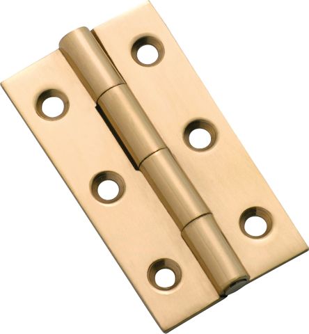 TRADCO CABINET HINGE FIXED PIN POLISHED BRASS H50XW28MM