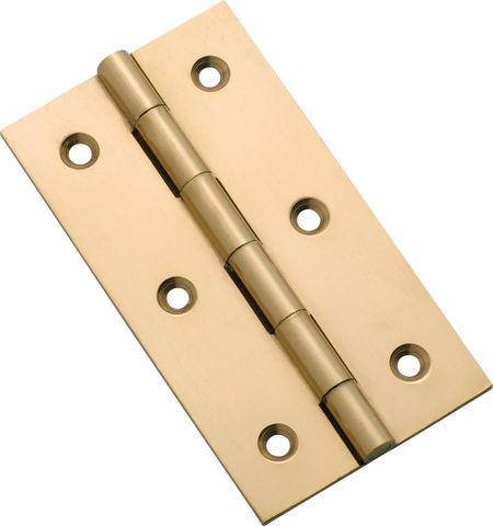 TRADCO CABINET HINGE FIXED PIN POLISHED BRASS H76XW41MM
