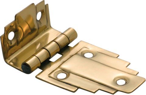 TRADCO CABINET HINGE SHEET BRASS DECO OFFSET PB H32XW63MM