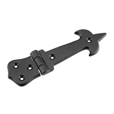 Tradco TRA3789 Cabinet Hinge Iron French Matt Black H38xl94xw50mm