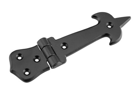 TRADCO CABINET HINGE IRON FRENCH MATT BLACK H38XL94XW50MM