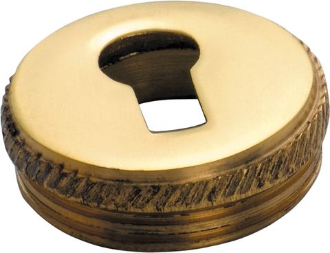 TRADCO CUPBOARD ESCUTCHEON INSERT POLISHED BRASS D19MM