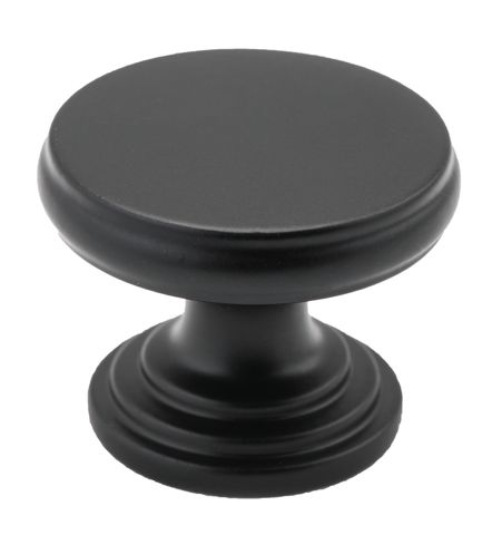 TRADCO CUPBOARD KNOB FLAT MATT BLACK D32XP23MM