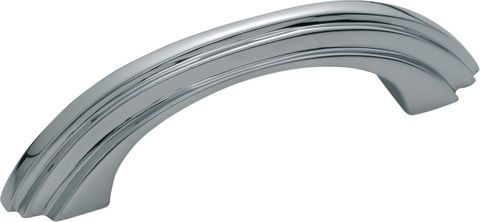 TRADCO CABINET PULL HANDLE DECO STEPPED CHROME PLATED