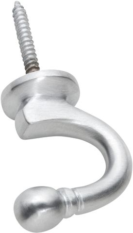 TRADCO CURTAIN TIE BACK HOOK STANDARD SATIN CHROME P45MM