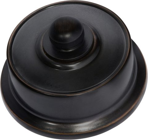 TRADCO CURTAIN TIE BACK HOOK FLEUR DE LIS ANTIQUE COPPER