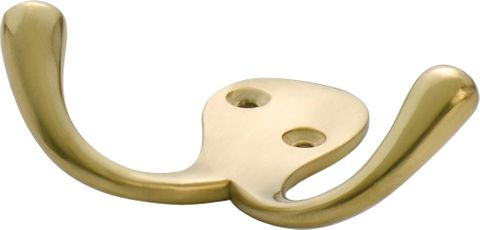 TRADCO ROBE HOOK DOUBLE POLISHED BRASS H75XP30MM