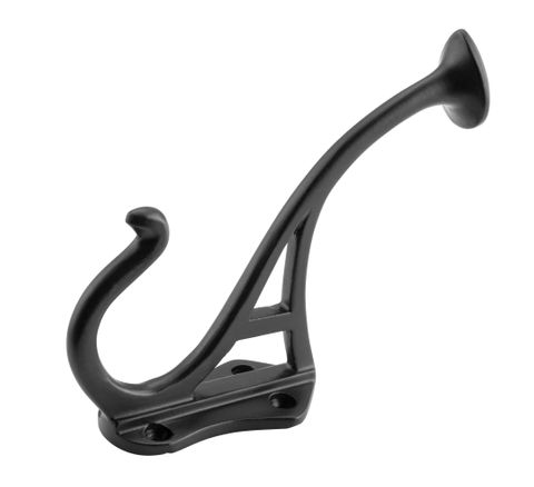 TRADCO HAT & COAT HOOK CIRCULAR END IRON MATT BLACK