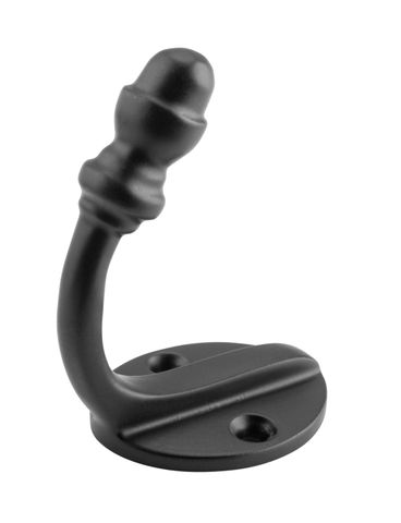 TRADCO ROBE HOOK ACORN IRON MATT BLACK H45XP70MM
