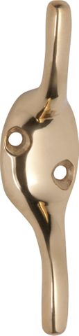 TRADCO CLEAT HOOK POLISHED BRASS H75XP20MM