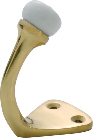 TRADCO ROBE HOOK PORCELAIN TIP POLISHED BRASS H45XP70MM