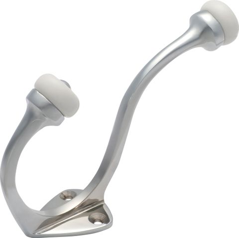 TRADCO HAT & COAT HOOK PORCELAIN TIP CHROME PLATED